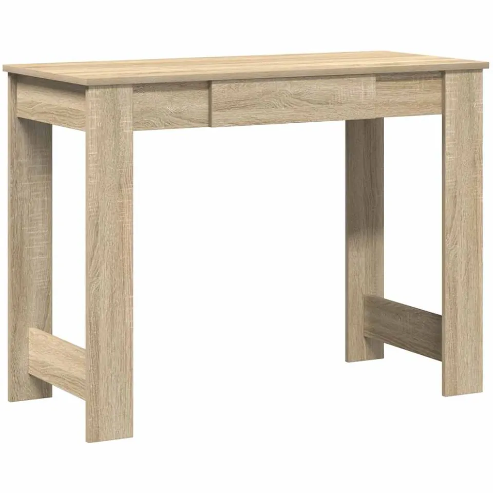 vidaXL Bureau 100x45x75 cm bewerkt hout sonoma eikenkleurig Bruin
