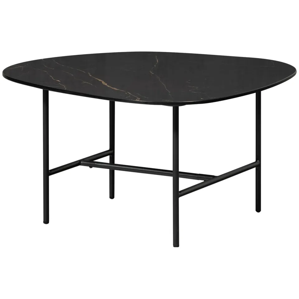 WOOOD Vajen Salontafel - Marmeren Look - Zwart - 38x70x70, foto 4