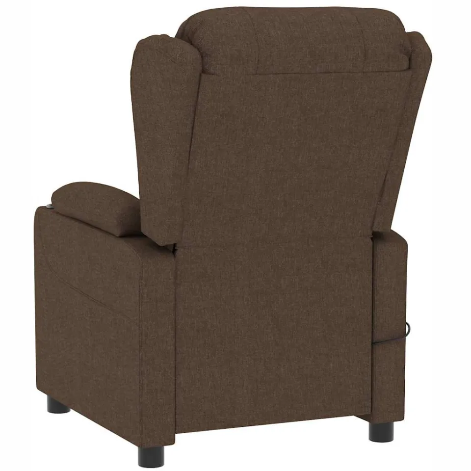 vidaXL Massagestoel stof bruin, foto 4