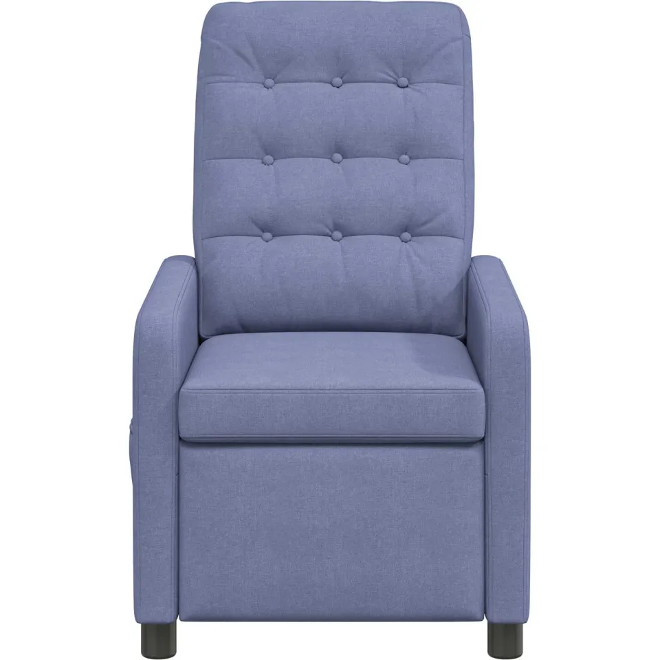 vidaXL Ligstoel Jeans Blauw 65 x 93 x 102 cm Stof, foto 4