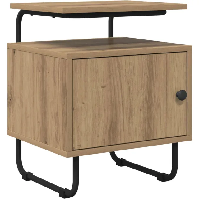 vidaXL Nachtkastje Artisanaal eiken 40 x 36,5 x 50 cm Bewerkt hout, foto 2