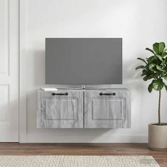 vidaXL Wandbeugel TV-kast Grijs sonoma 78,5 x 41 x 30 cm Bewerkt hout