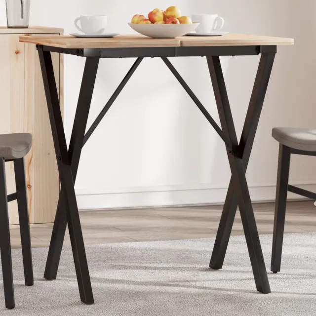 vidaXL Eettafelpoten X-frame 60x40x73 cm staal Zwart