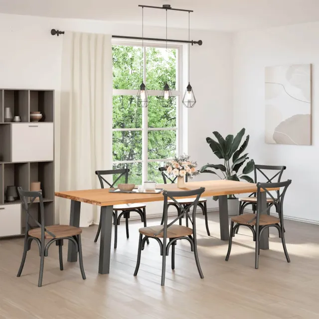 vidaXL Console tafelpoten 4 st 72 cm staal antraciet Anthraciet