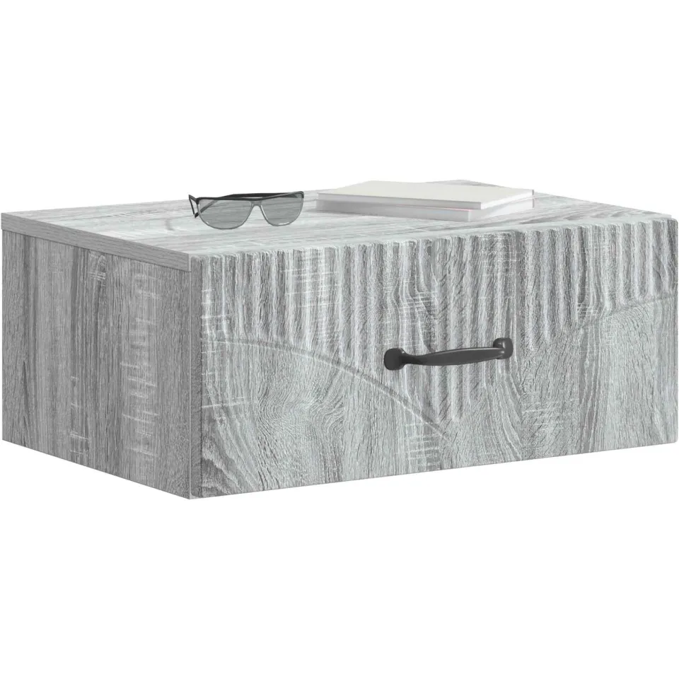 vidaXL Wandbeugel Bedkast 2 st Grijs sonoma 49 x 34,5 x 20 cm