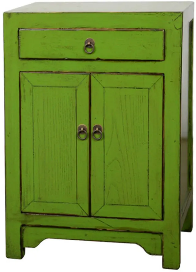Fine Asianliving Chinese Nachtkastje Groen High Gloss B42xD32xH60cm Chinese Meubels Oosterse Kast