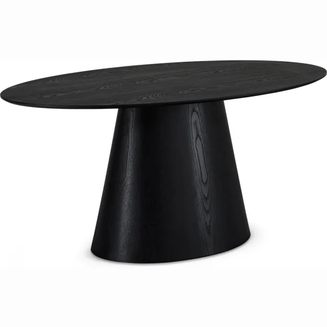 G***-M Giga Meubel Eettafel Tango - Ovaal 160cm - Zwart Eikenhout - 4-6 Personen