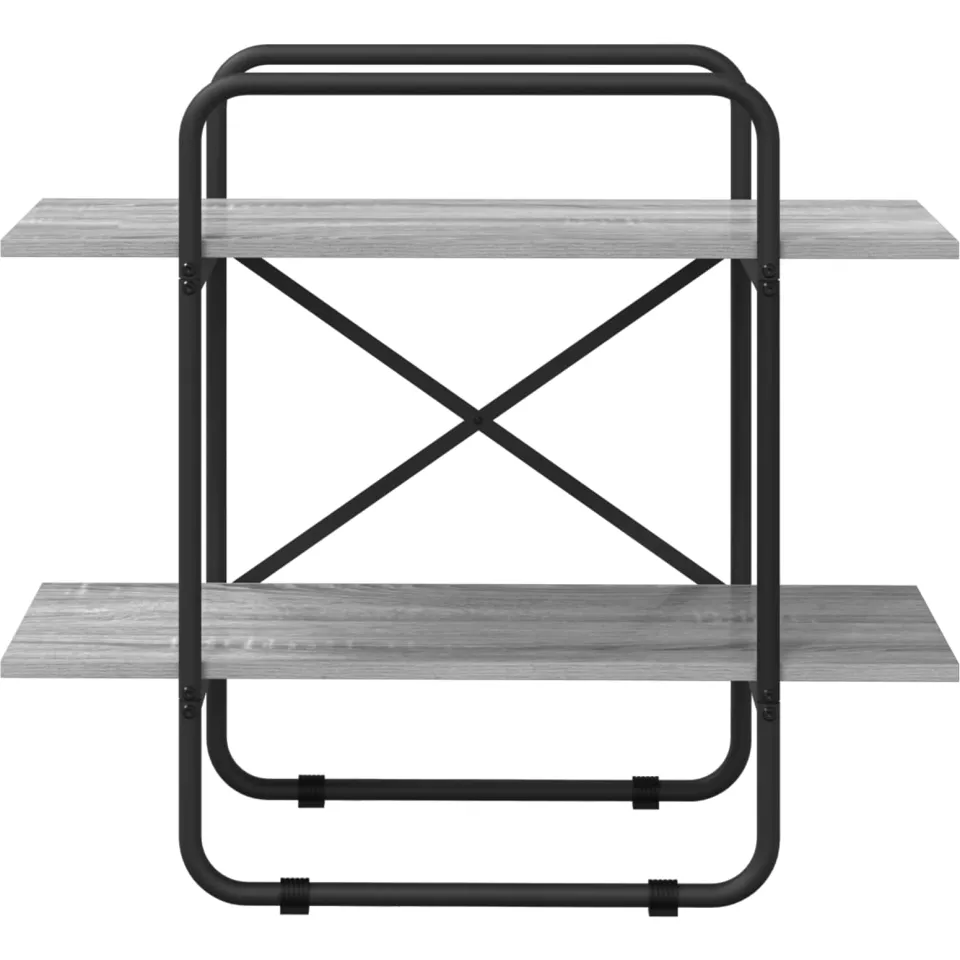 vidaXL Boekenrek 2-laags 60 x 35 x 70 cm PB Grijs Sonoma