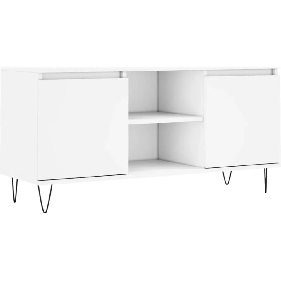 vidaXL Tv-meubel 104x35x50 cm bewerkt hout wit, foto 3