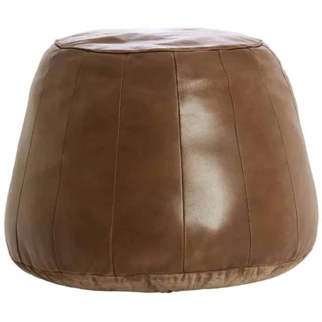 Light & Living Poef Dovio - Licht Bruin - Ø56x42cm - Modern