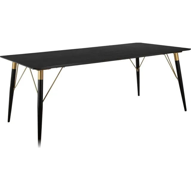 Notio Living Amagi|Eettafel 160x90 cm 6 plaatsen in Zwart MDF Poten BlackGold