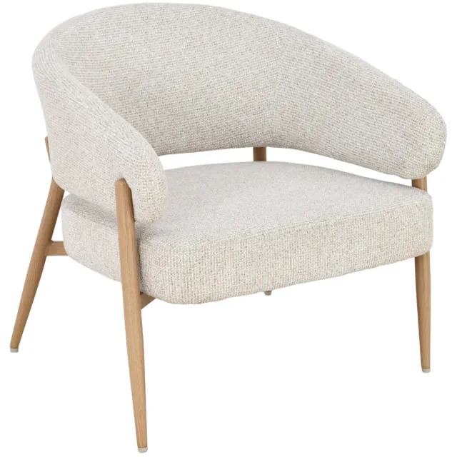 Livingfurn Fauteuil Dilan Hush Oak - 72.5x73x75cm Beige, Naturel