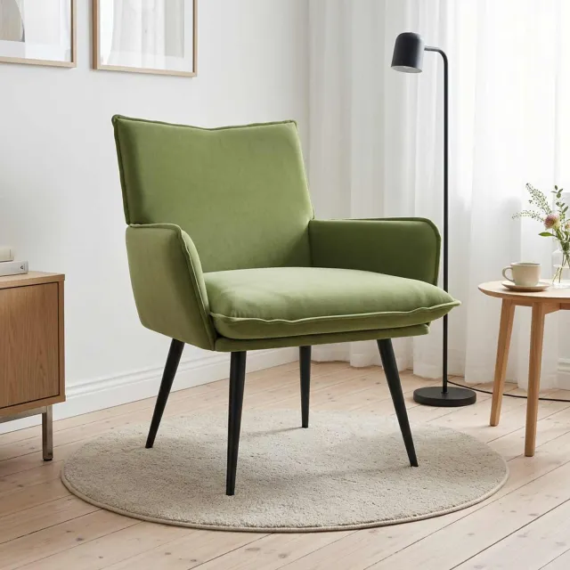 vidaXL Fauteuil Lichtgroen fluweel groen