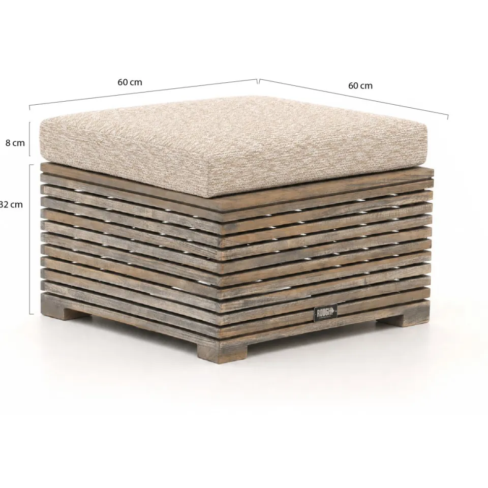 ROUGH Furniture ROUGH-C stoel-bank loungeset 4-delig taupe, foto 4