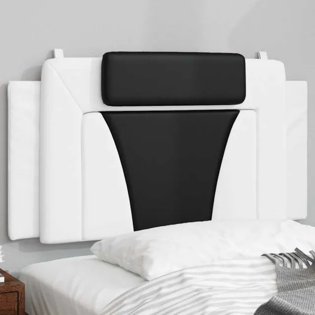 vidaXL Hoofdbordkussen "Viana" 100 cm kunstleer wit en zwart