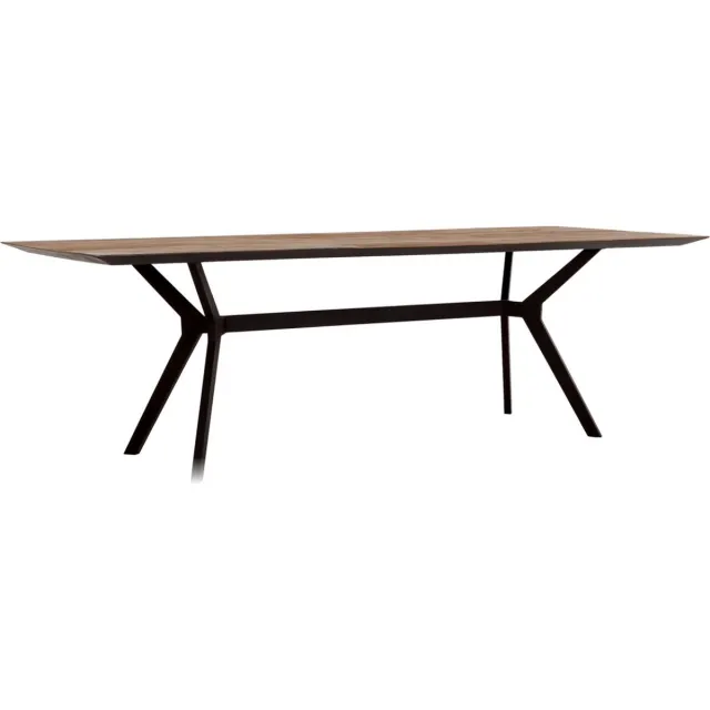 24Designs Metropole Eettafel - L200 X B95 X H78 Cm - Teakhout Bruin
