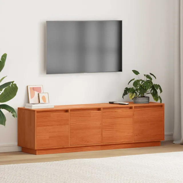 vidaXL TV-kast 156 x 37 x 45 cm Bruin Bewerkt hout, foto 2
