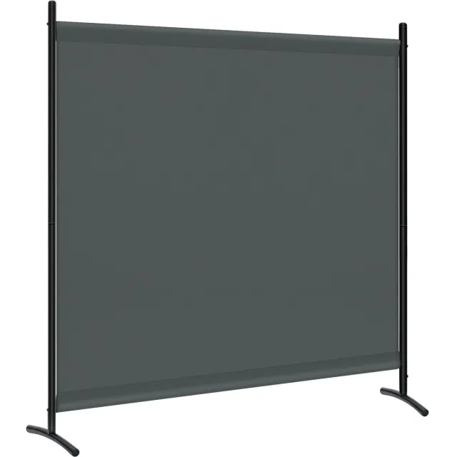 Klarven Scheidingswand Tuin Donkergrijs - Vouwbare Scheidingswand - Scheidingswand Buiten - Scheidingswand Balkon - Stabiel stalen frame, Waterdicht polyester - Vouwbaar en verplaatsbaar - 180x177cm