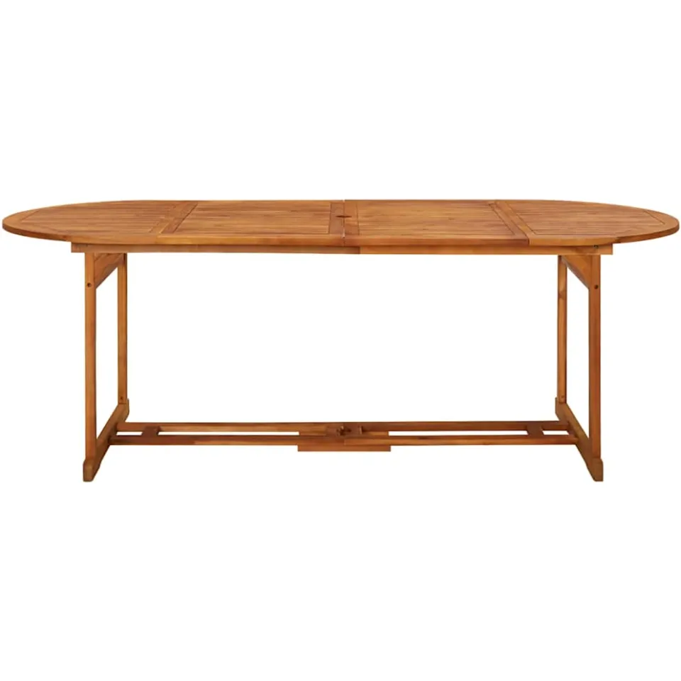 vidaXL Tuintafel 220x90x75 cm massief acaciahout bruin, foto 2