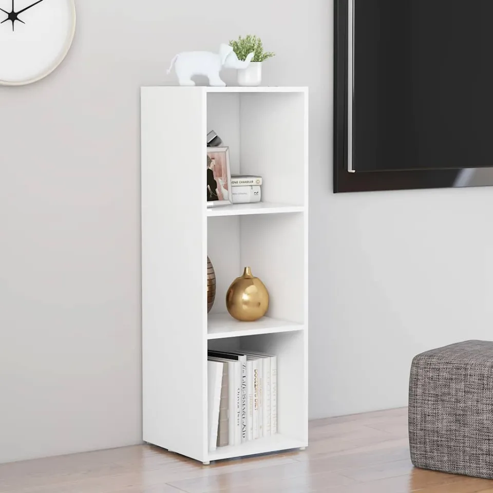 vidaXL Tv-meubel 107x35x37 cm bewerkt hout wit, foto 4
