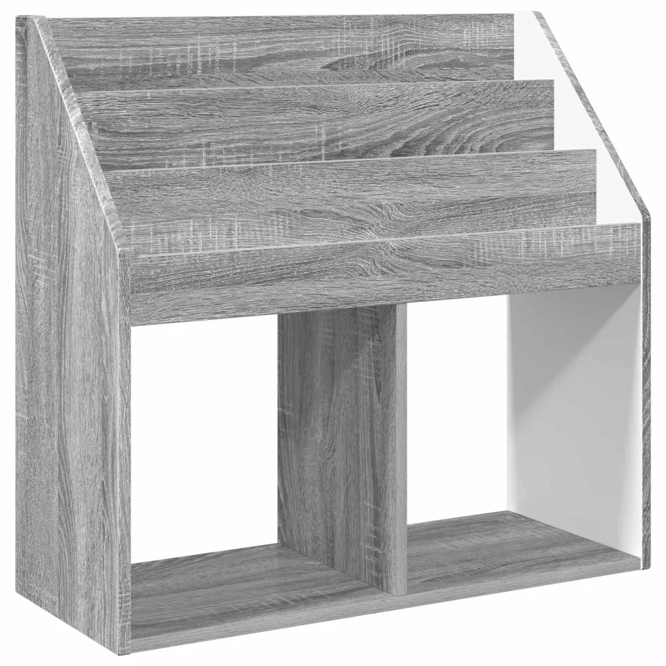 vidaXL Kinderen Boekenkast met opslag Grijs Sonoma 72,5 x 29,5 x 69 cm, foto 3