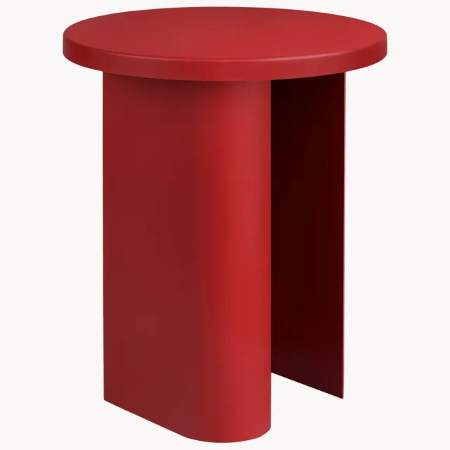 noo.ma Ronde bijzettafel Sato Rood