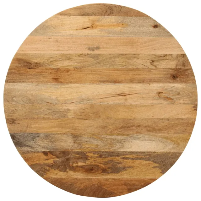 vidaXL Tafelblad rond Ø 70x2,5 cm massief ruw mangohout Bruin
