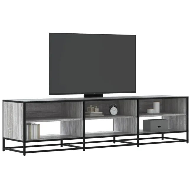 vidaXL Tv-meubel 180x40x46 cm bewerkt hout grijs sonoma eikenkleurig