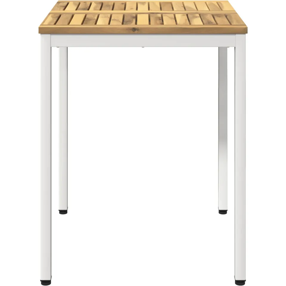 vidaXL Tuindiner tafel NAARDEN Witgewassen 60 x 60,5 x 75 cm Bruin