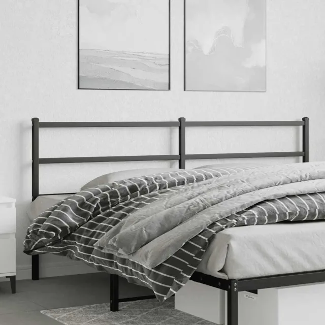 vidaXL Vervangend hoofdbord 193 cm metaal zwart