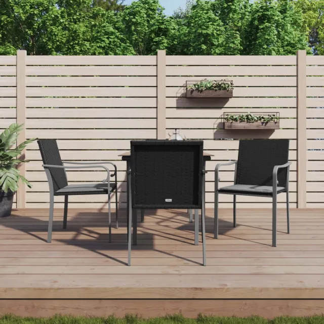 vidaXL 5-delige Tuinset met kussens poly rattan en staal, foto 2