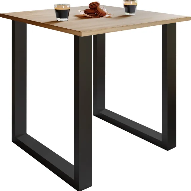 Vcm kleine tafel en stoelen, tafelstoel, eettafel en stoelen, kleine eettafel en stoelen, tafels en stoelen, compacte tafel en stoelen, kleine keukentafel en stoelen, tafel- en stoelset, keukentafels en stoelen, eettafels en stoelen Schwarz / Sonoma-Eiche