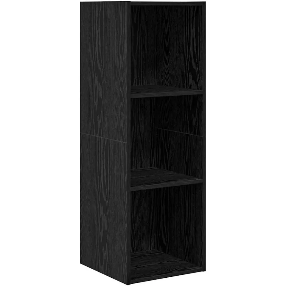 vidaXL Tv-meubelset 37 x 37 x 107 cm Zwart Eiken Bewerkt hout, foto 3