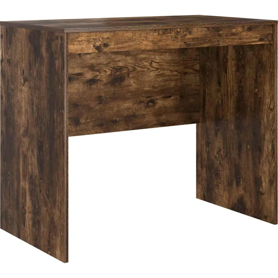 vidaXL Bureau Gerookt eiken 90 x 50 x 76 cm, foto 3