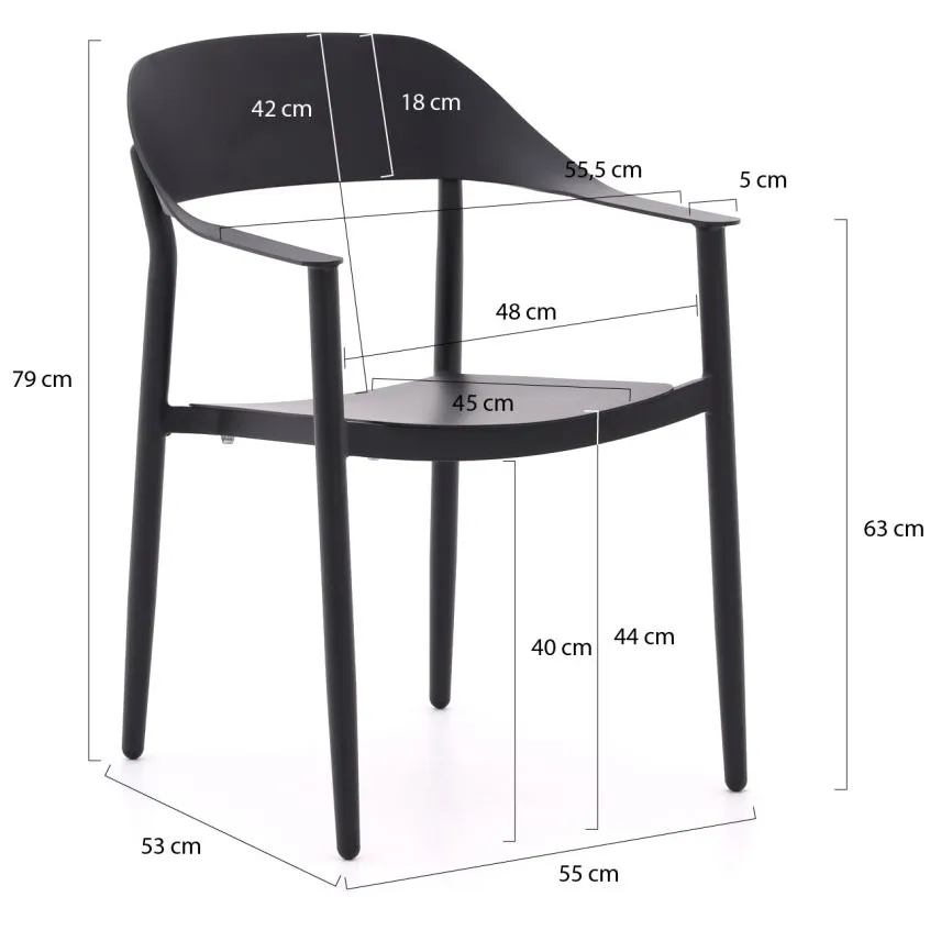 Bellagio tuinmeubelen Bellagio Valli/La Fonte 220cm dining tuinset 7-delig grijs, foto 2