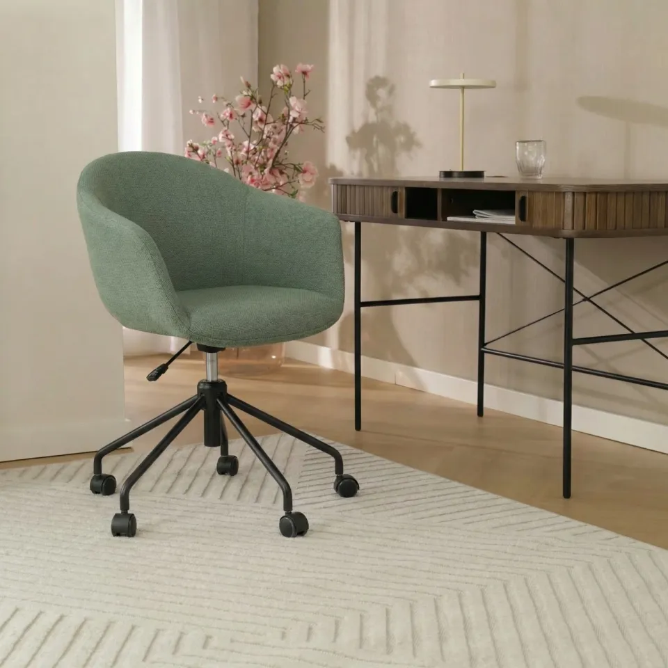 Nolon Nout-Otis bureaustoel saliegroen - zwart onderstel, foto 2