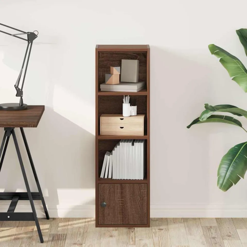 vidaXL Boekenkast 31x24x102 cm bewerkt hout bruin eikenkleurig, foto 2