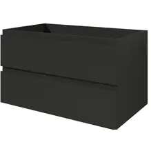 AquaVive - Praxis Eigen Merk Aquavive Wastafelonderkast Napoli 90cm - Zwart Mat - Met 2 Lades