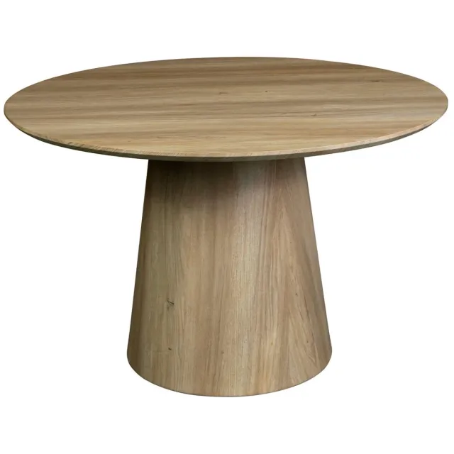 Lizzely Garden & Living Eettafel Amber rond 150cm lichtbruin Japandi eetkamertafel Japanse stijl tafel
