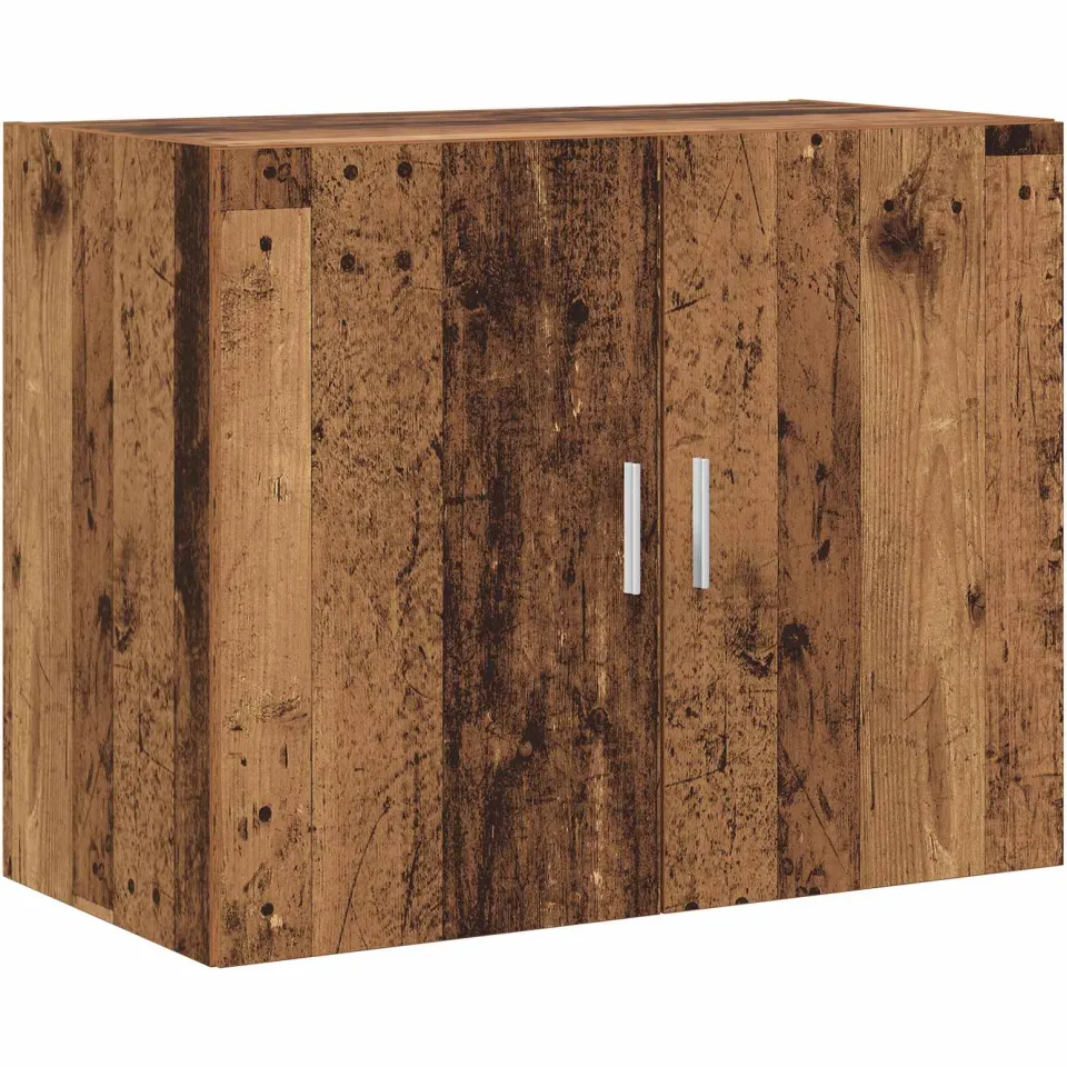 vidaXL Wandkast Oud hout 80 x 42,5 x 64 cm Bewerkt hout Bruin
