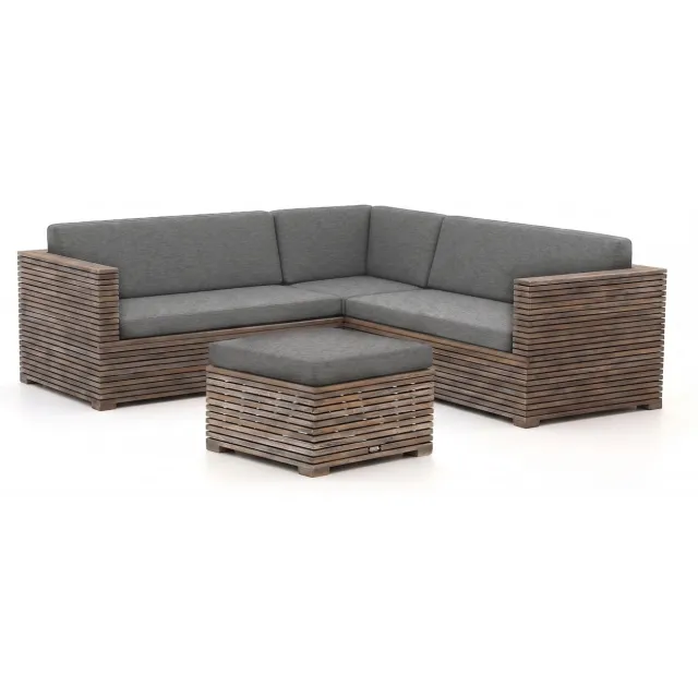 ROUGH Furniture ROUGH-C hoek loungeset 4-delig 5-zits Bruin