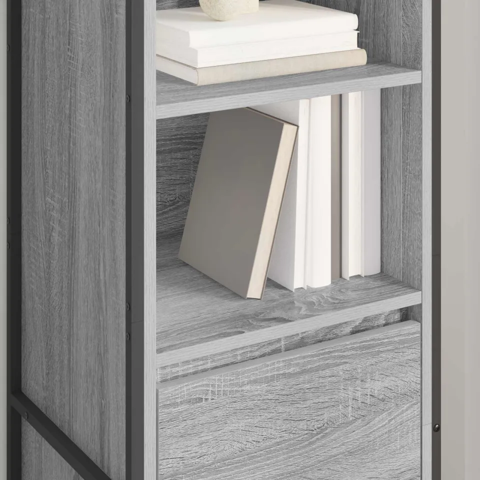 vidaXL Boekenkast Grijs Sonoma 43 x 36 x 150.5 cm Bewerkt hout, foto 3