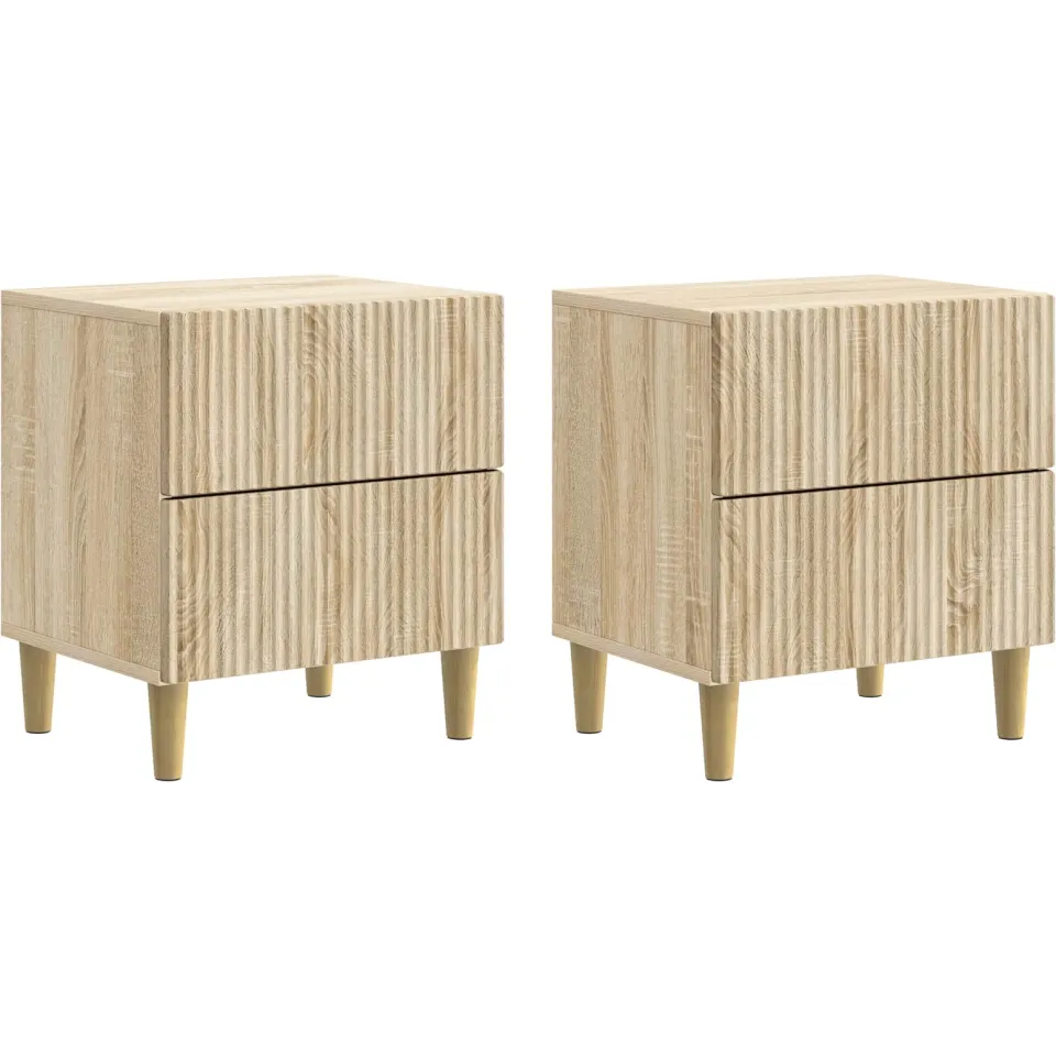 vidaXL Nachtkastje 2 st Sonoma Eiken 43 x 34,5 x 48 cm Bewerkt hout, foto 3