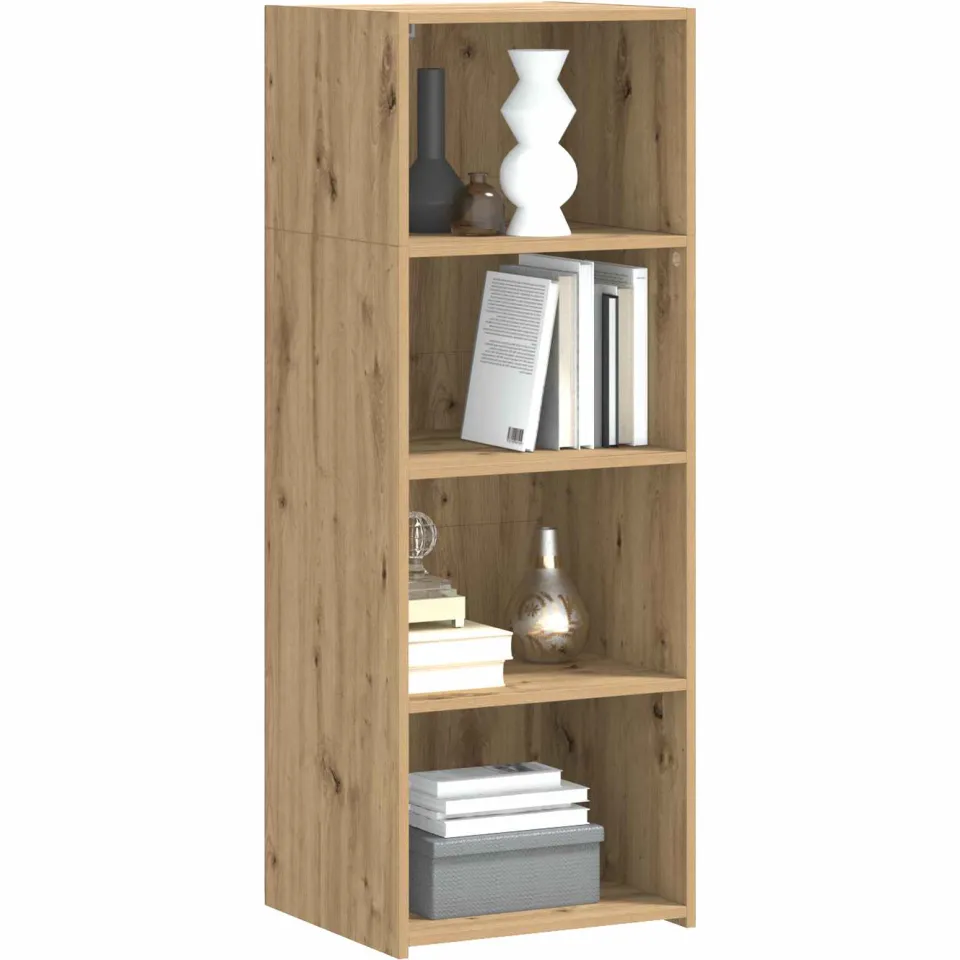 vidaXL Hoge kast Artisanaal eiken 45 x 41 x 124 cm Bewerkt hout Bruin