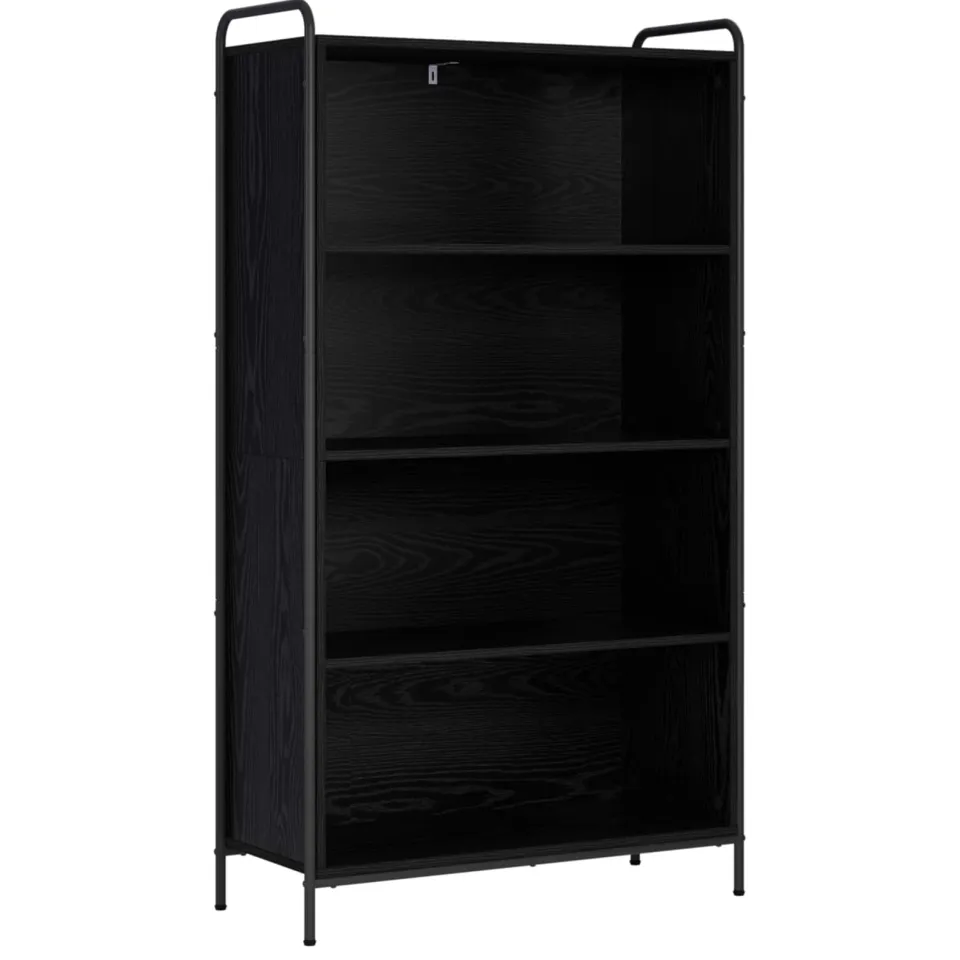 vidaXL Boekenkast 55,5 x 33 x 174 cm Bewerkt hout Zwart eiken, foto 3