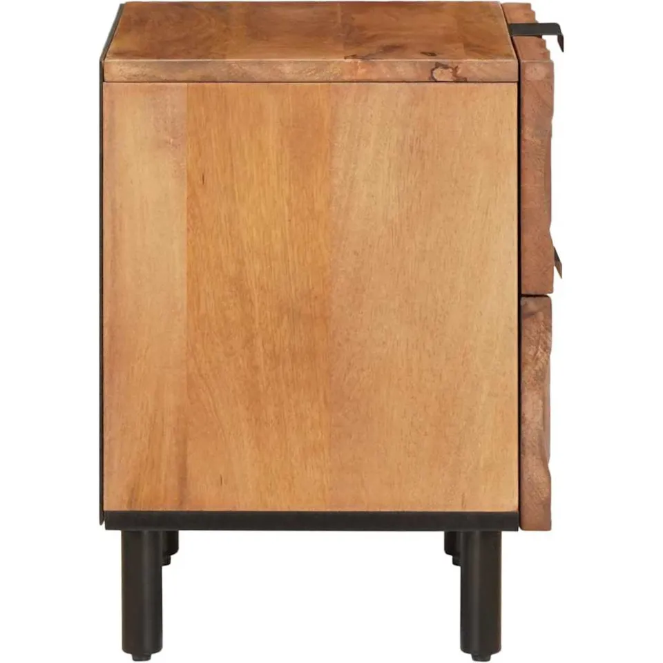 vidaXL Nachtkastje met lade Bruin 40 x 33 x 46 cm Massief Mango Hout, foto 4