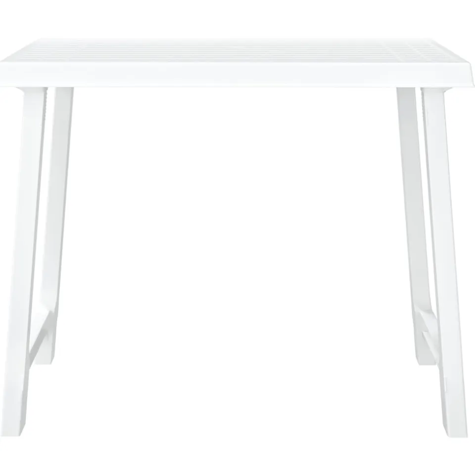vidaXL Campingtafel hout-look 79x56x64 cm PP wit