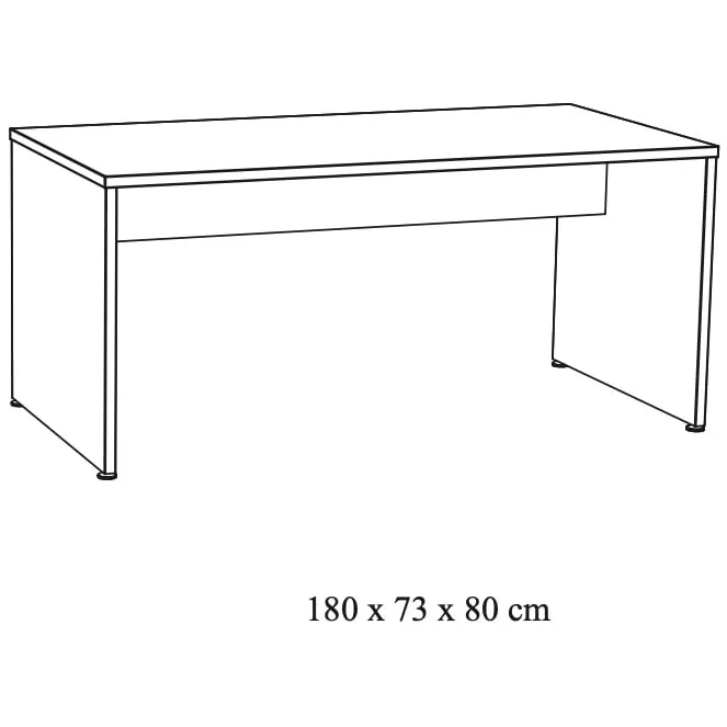 Bureau Newton Eiken 180cm Bruin