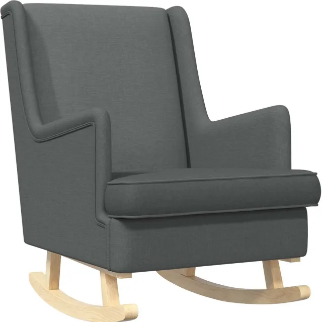 vidaXL Schommelstoel - Donkergrijs - 62 - x - 80 - x - 85 - cm - Stof