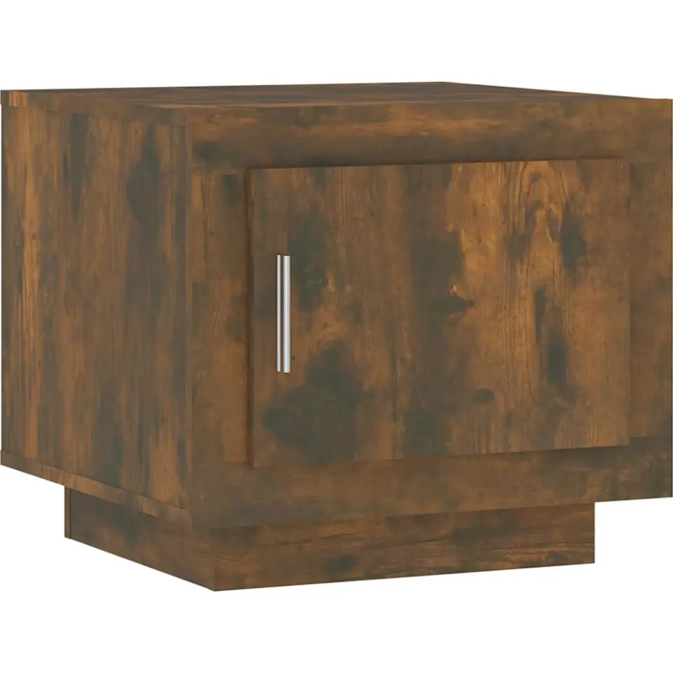 vidaXL Salontafel 51x50x45 cm bewerkt hout gerookt eikenkleurig Bruin